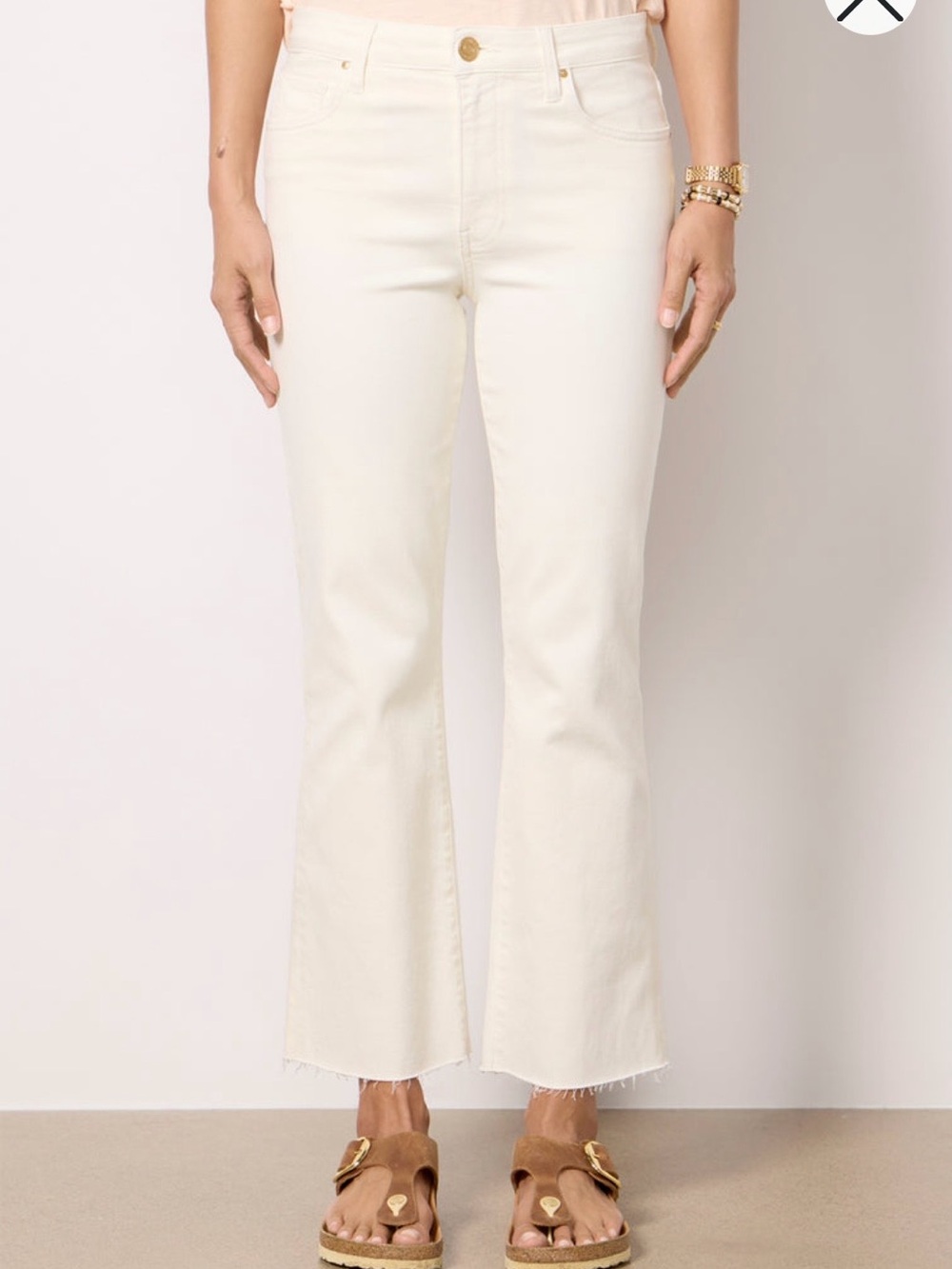 KUT Kelsey Ankle Flare Ecru Size 4 Like New - Picture 12 of 13